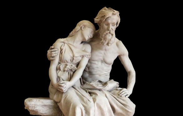 Oedipus at Colonus stastue by Jean-Baptiste Hughes