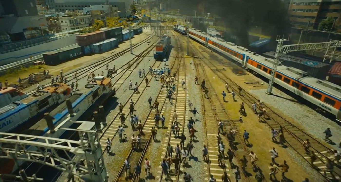 A scene from the film 'Train to Busan'