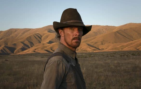 Benedict Cumberbatch on the dry plains in The Power of the Dog