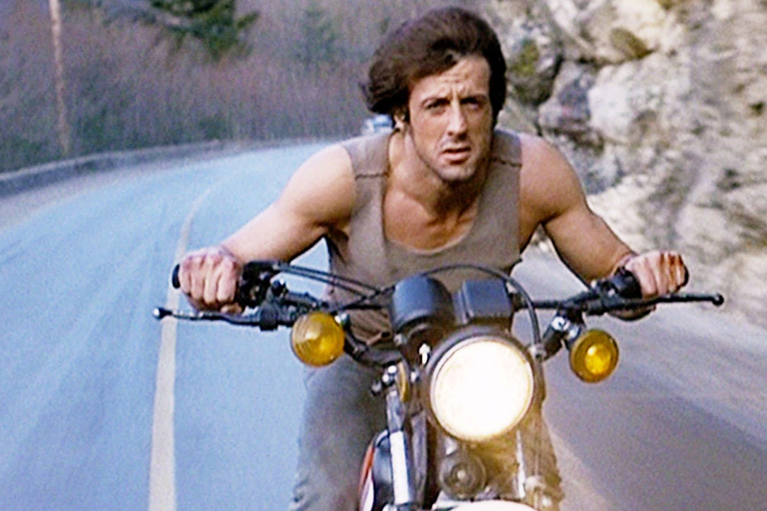 Rambo on his motorcycle