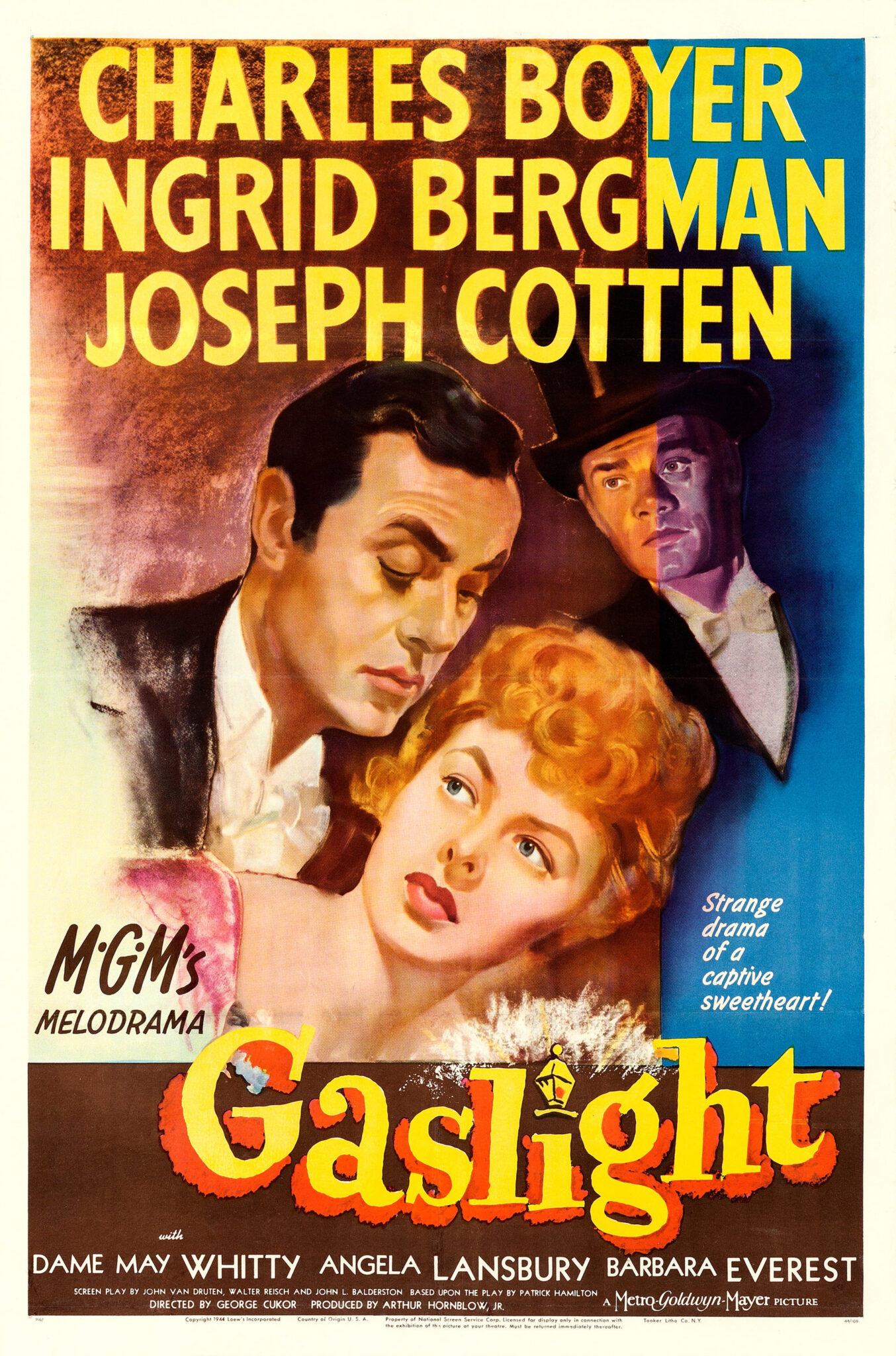the poster for the 1944 film Gaslight