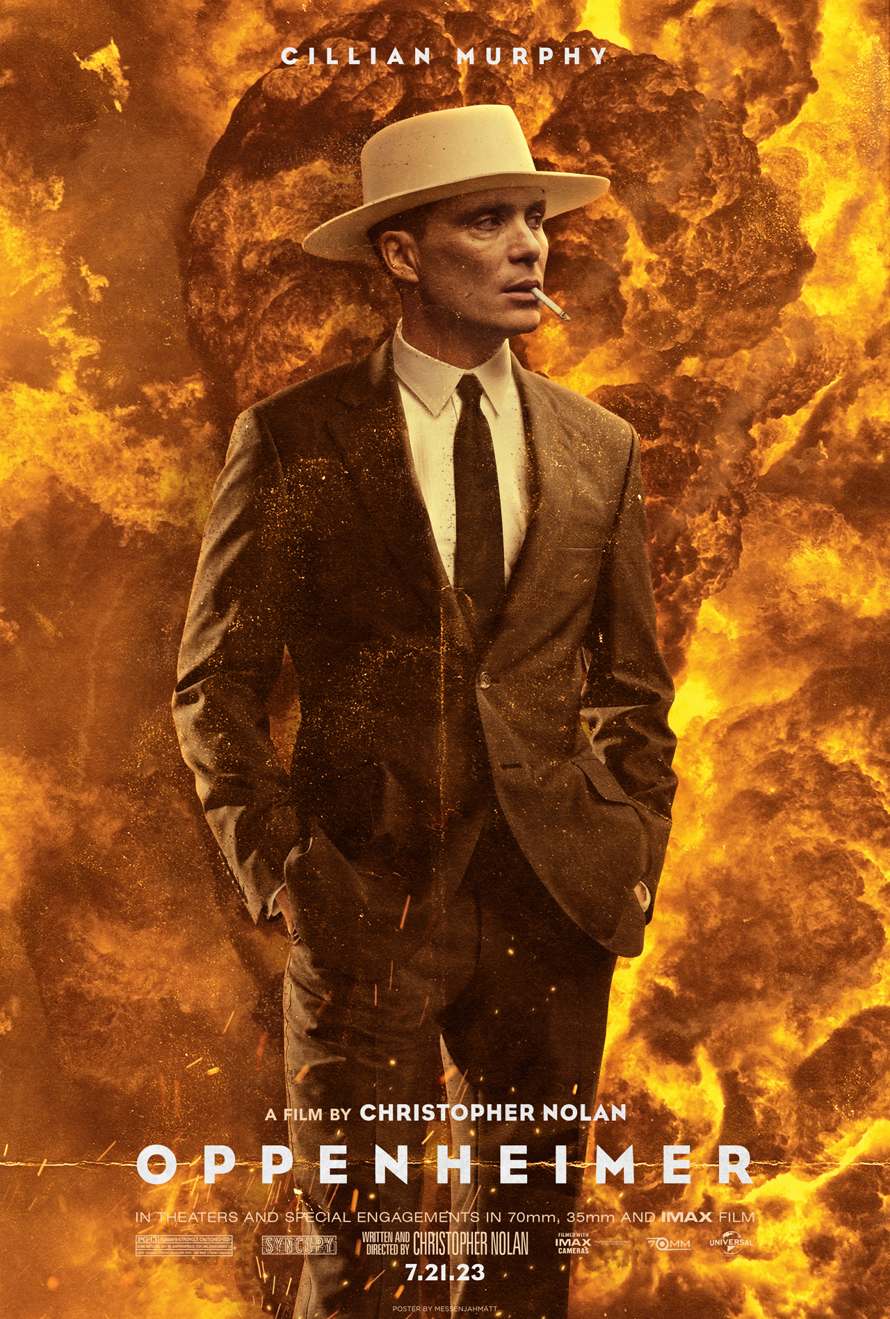 film poster for Christopher Nolan's Oppenheimer