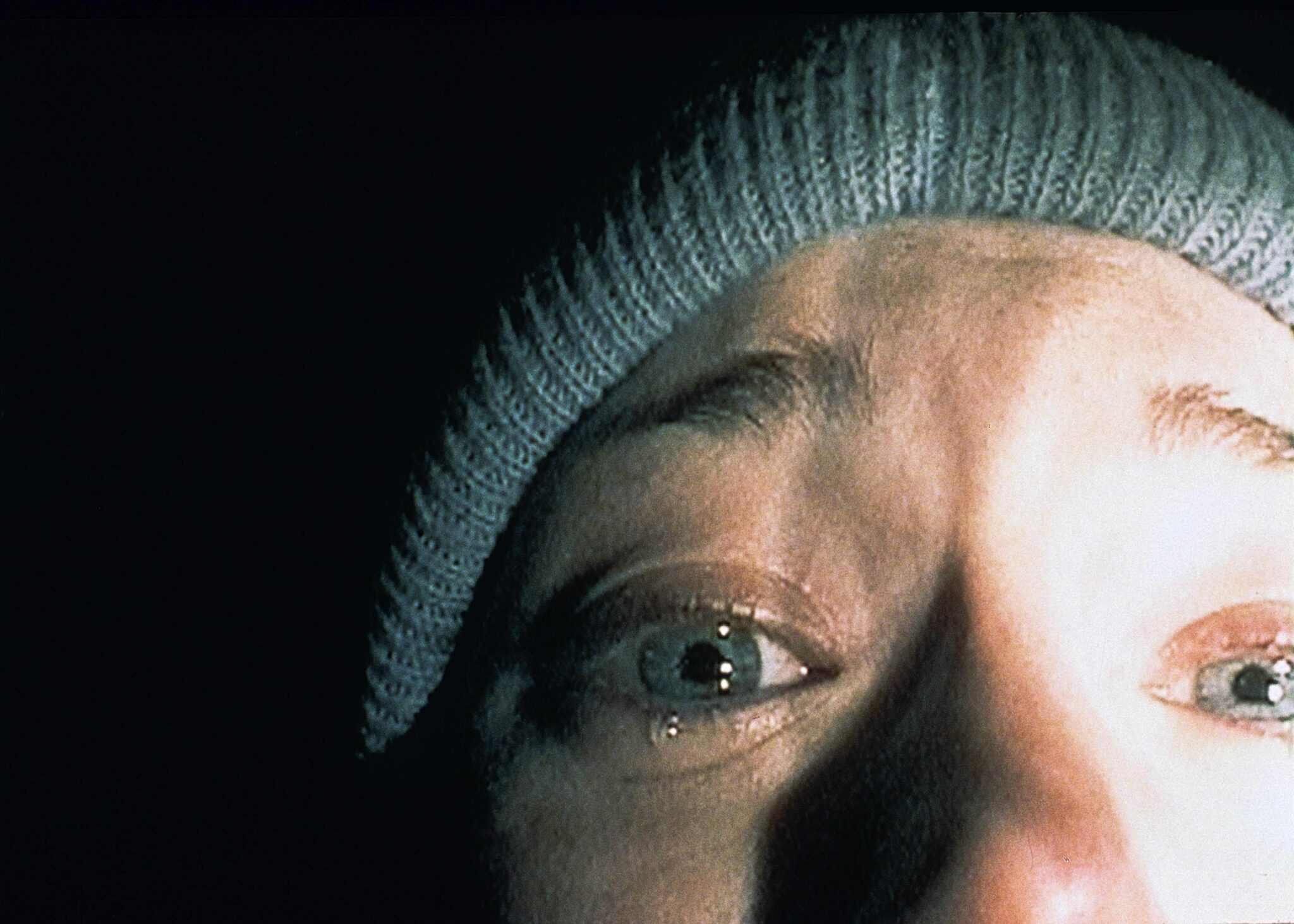 The left eye of Heather in The Blair Witch Project