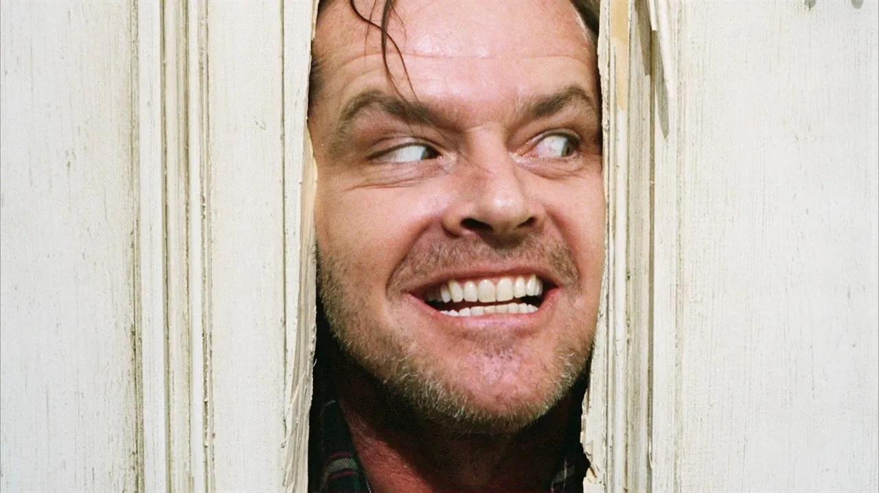 Jack Nicholson's face in the door in The Shining