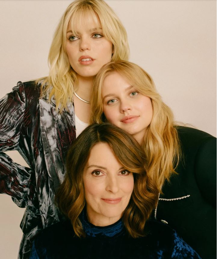 Tina Fey with the stars of the new “Mean Girls” film musical, Reneé Rapp, top, and Angourie Rice.
