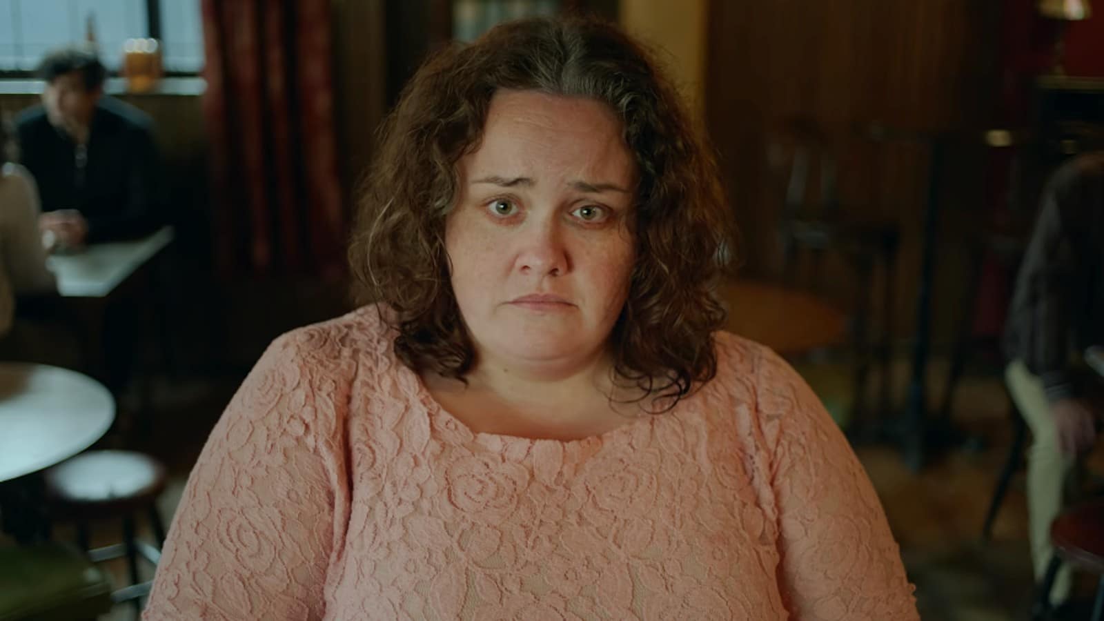 Martha Scott, sitting at the bar