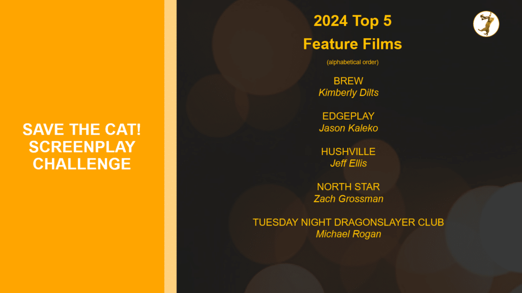 The Top 5 Finalists in the Save the Cat Screenplay Challenge for Features in 2024