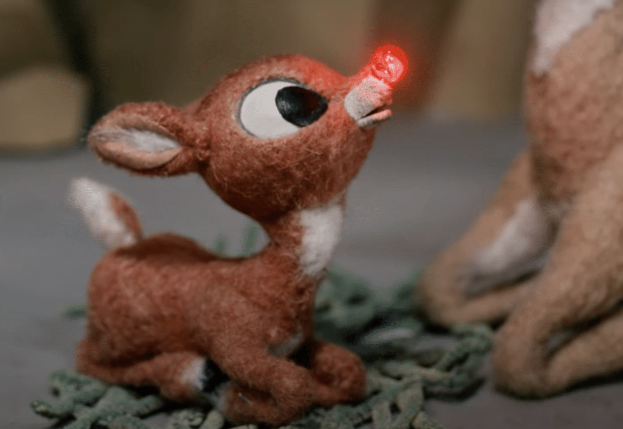 Baby Rudolph with his red nose