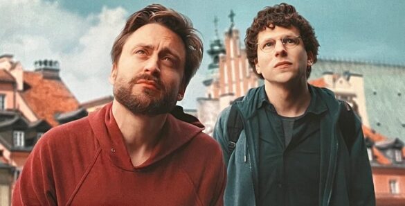 Kieran Culkin and Jesse Eisenberg from the film A Real Pain