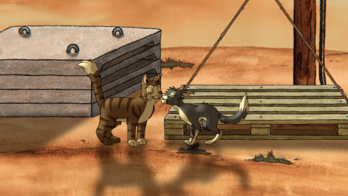 Bati and Moka, nose to nose