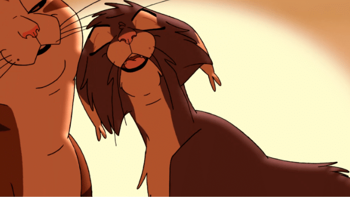 Moka and Bati snuggle