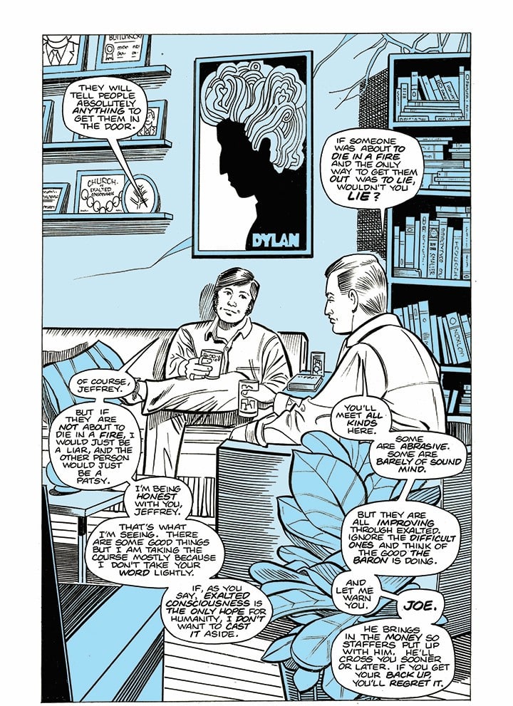 a page from Ron Kasman's graphic novel 'The Cosmic Con'