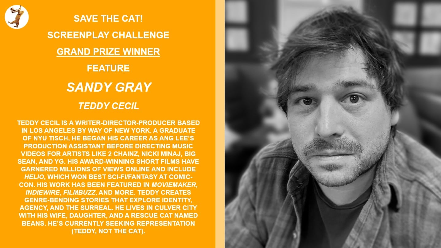 photo of screenwriter Teddy Cecil with his bio