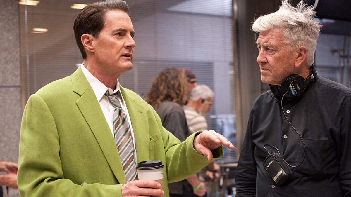 Kyle MacLachlan talking to David Lynch