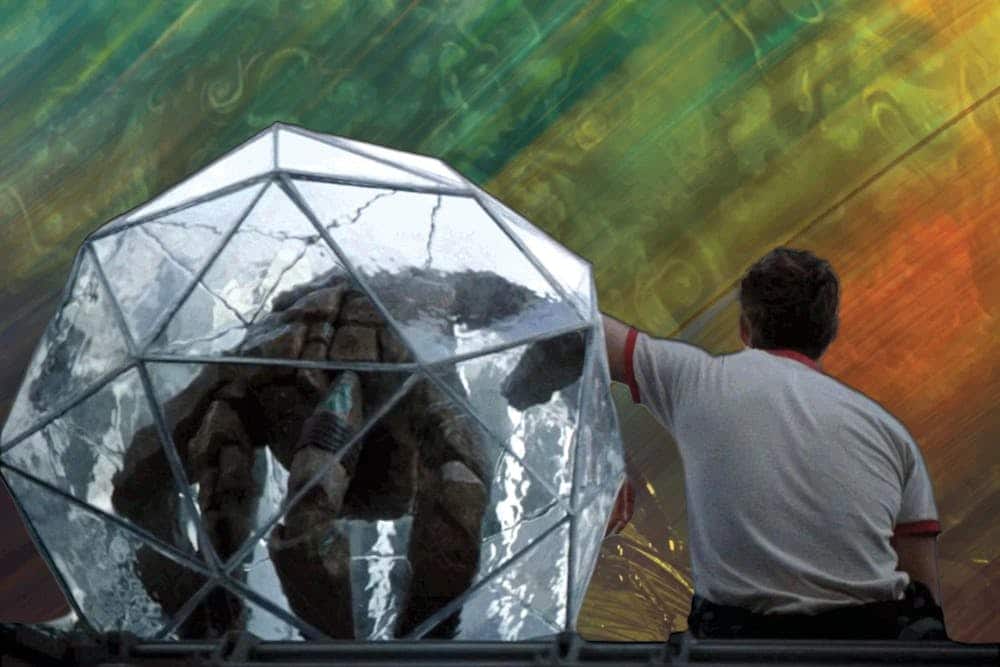 Rocky and Grace embrace (through Rocky's xenon ball).