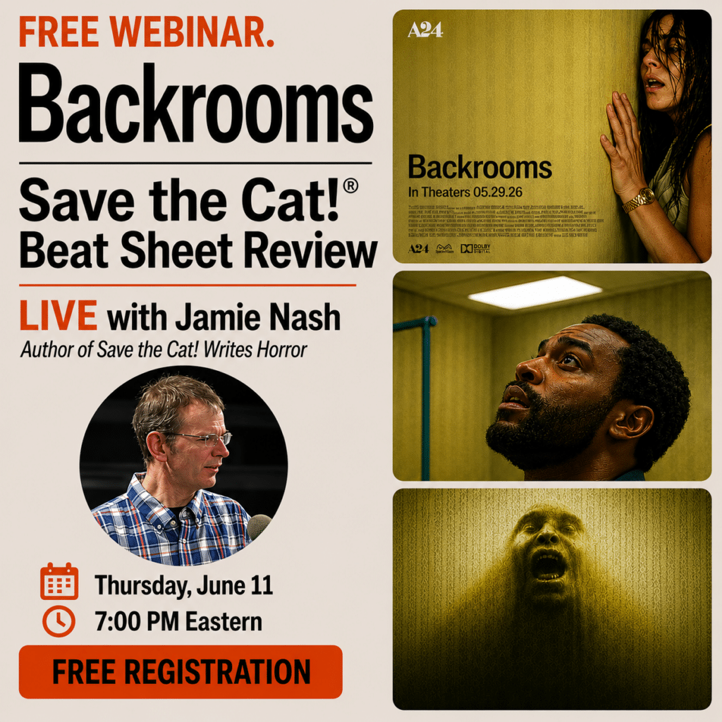 Free Save the Cat! Backrooms Webinar poster