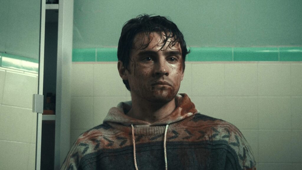 a sweaty, bloody Bear