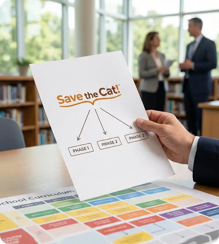 Male chicken holding a letter saying Save the Cat